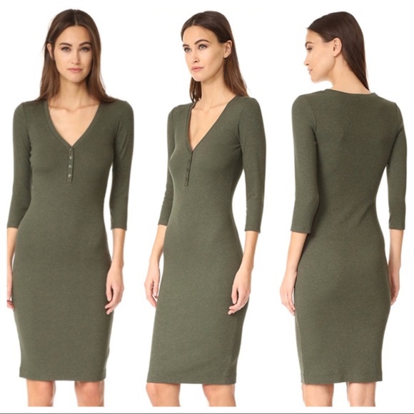 long sleeve henley dress